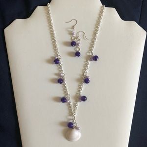 Purple Shell Necklace Set